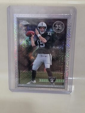 2026 Topps Football Fernando Mendoza Chrome Mojo Refractor Rookie Card RAIDERS